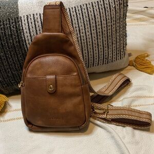 Faux Leather Sling Bag